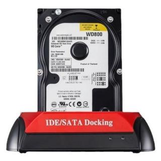 HDD dokkoló, USB-s merevlemez állomás, IDE/SATA, 2,5”/3,5”