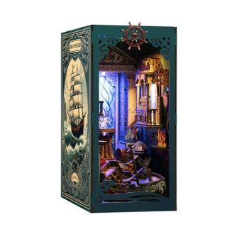 Miniatűr ház DIY 3D fa puzzle könyvkuckó könyvtámasz (Tenger alatti fantázia világ)