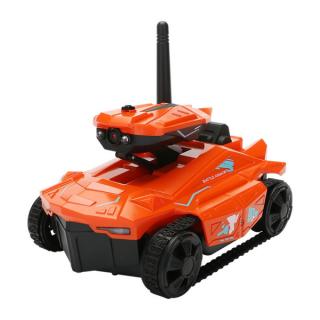 Tank játék autó RC távirányítóval, 720P HD kamerával, APP vezérléssel (narancs)