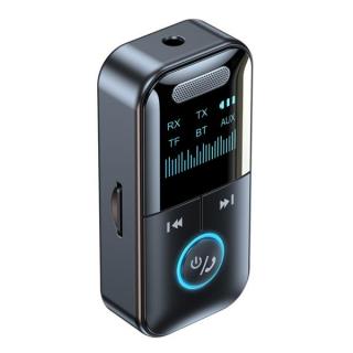 Vezeték nélküli Bluetooth 5.4 audio adó-vevő (transmitter  receiver) kijelzővel, MP3 lejátszó (GT69)