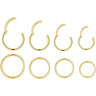 4 részes acél karika orr piercing szett