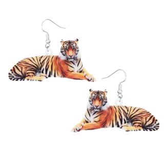 Akril tigris fülbevaló
