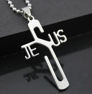 Jézus feliratú keresztes nyaklánc