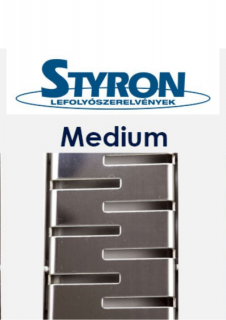 Styron 1000mm-es zuhanyfolyóka Medium rács