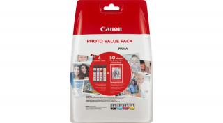 Canon CLI-581 színes eredeti tintapatron multipack + fotópapír