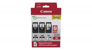 Canon PG-560XL X2 + CL-561XL eredeti tintapatron multipack + fotópapír