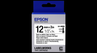 Epson LK-4WBH fehér alapon fekete eredeti hőálló címkeszalag