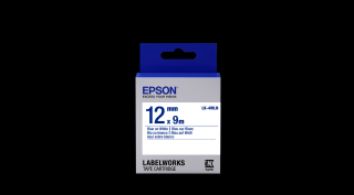 Epson LK-4WLN fehér alapon kék eredeti címkeszalag