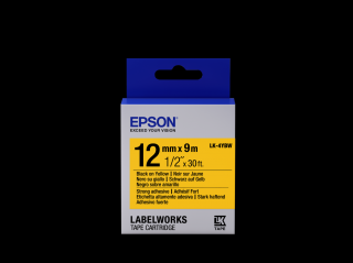 Epson LK-4YBW sárga alapon fekete eredeti címkeszalag