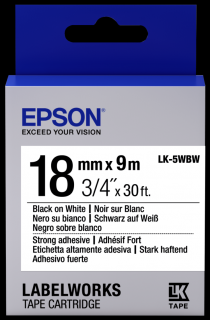 Epson LK-5WBW fehér alapon fekete eredeti címkeszalag