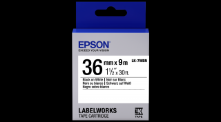 Epson LK-7WBN fehér alapon fekete eredeti címkeszalag