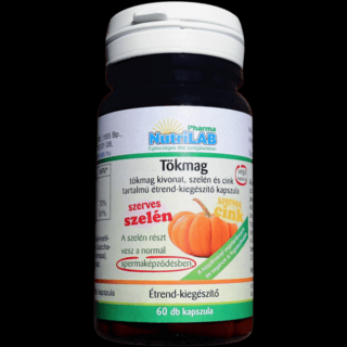 CSOMAG:NutriLAB Tökmag szelénnel, cinkkel - 60 db + AJÁNDÉK C-vitamin