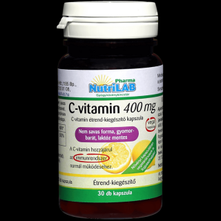 NutriLAB gyomorbarát C vitamin 400 mg - 30 db
