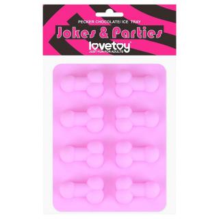 Pénisz formájú jégkocka készítő forma (pink)