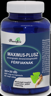 Pharmaforte MAXIMUS-PLUSZ - energizáló férfiaknak - 90+30 db kapszula