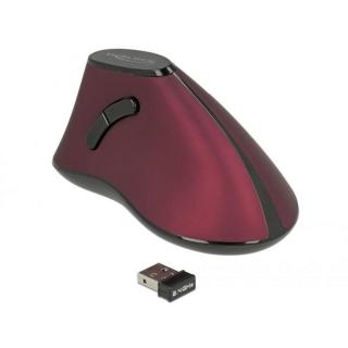 DeLock Ergonomic vertical Wireless mouse Red