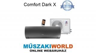 Gree Comfort Dark Pro 3,5 kw (GWH12ACCXD-K6DNA1D) Téliesíttet, inverteres, wifi, Hűtő-fűtő split klíma (R32)