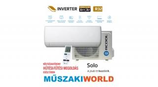 Rcool Solo 12 3,5 kW (GRAJ12B0-GRAJ12K0TF) Inverteres, wifi, Hűtő-fűtő, téliesíttet, split klíma (R32)