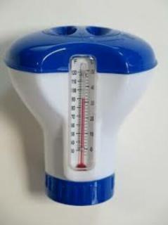 Úszó vegyszeradagoló beépített hőmérővel