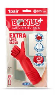 Bonus extra hosszú gumikesztyű több méretben, 36cm L