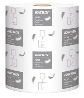 Katrin Plus M kéztörlő, fehér, 1rtg, 300m perforáció nélkül, 20cm átm., 6tek/csg, 64403 Fehér