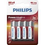 Philips Power Alkaline LR6/AA elem, 4 db/csg