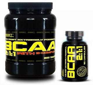 Best Nutrition BCAA 5000 + BCAA 2: 1: 1 , 1 + 1 ingynes (250 tbl. + 120 kapsz.) - Best Nutrition