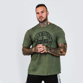 GymBeam Walk In Strong Military Green Póló - military green (XXL) - GymBeam Clothing