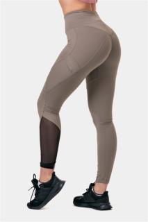 Leggings Fit &amp; Smart magasított derékkal 572 - Mocha (L) - NEBBIA