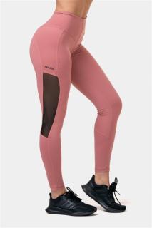 Leggings Mesh magasított derékkal 573 - Old Rose (L) - NEBBIA