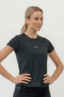 Nebbia FIT Activewear póló Airy fényvisszaverő logóval 438 - FEKETE (L) - NEBBIA