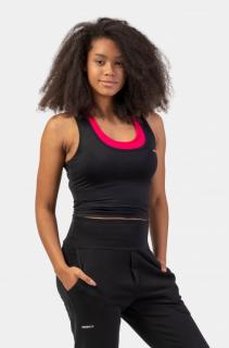 NEBBIA Sport szabású crop tank top felső 422 - Fekete (M) - NEBBIA