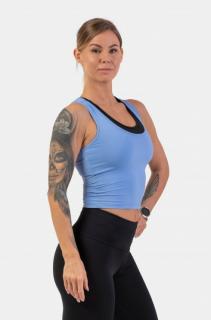 NEBBIA Sport szabású crop tank top felső 422 - Világoskék (L) - NEBBIA