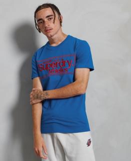 Superdry férfi póló Classic Logo Athletic Kék (L) - Superdry