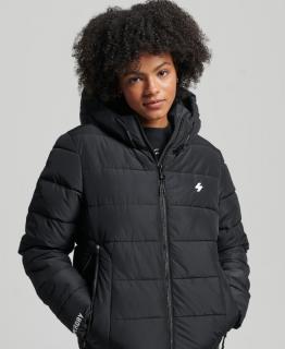 Superdry női téli kabát Hooded Spirit Sports Puffer - Fekete (10) - Superdry