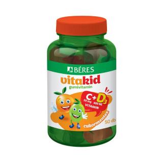 BERES VITAKID C+D3 GUMIVITAMIN 50X