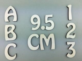 OB3 9,5 cm natúr betűk, számok