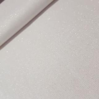 Lurex - ezüst szállal szövött fehér panama dekortextil