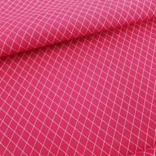 Rombusz mintás pamutvászon Magenta (160 cm)