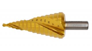 HSS-TiN köszörült lépcsős fúrók - 4.0-30.0 x 2.0 | d 10 mm | L 100 mm