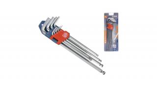 Extol Premium imbuszkulcs klt., 9db, extra hosszú; gömbfej, 9db 1,5-10mm, CV., 95-237mm, 8819312