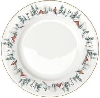 Chalet/hegyi kunyhó porcelán lapostányér