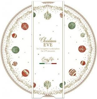 Christmas Eve 2 darabos mûanyag tányéralátét szett