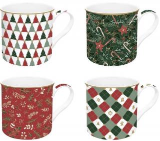 Coffee Mania Fancy Christmas porcelán 4 darabos bögre szett dobozban