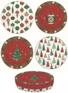 Coffee Mania Jingle Bells porcelán desszerttányér szett, dobozban