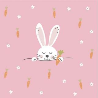 Easter Carrots rózsaszín papírszalvéta