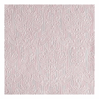 Elegance pearl light pink dombornyomott papírszalvéta, 3 méretben