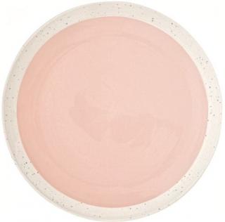 Fagyi szín porcelán desszerttányér, púder rózsaszín
