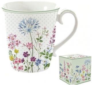 Floraison porcelán bögre, fehér