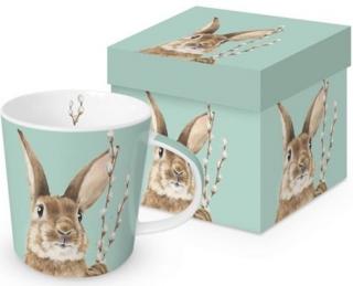 Fred nyuszi és a barkaágak porcelánbögre díszdobozban